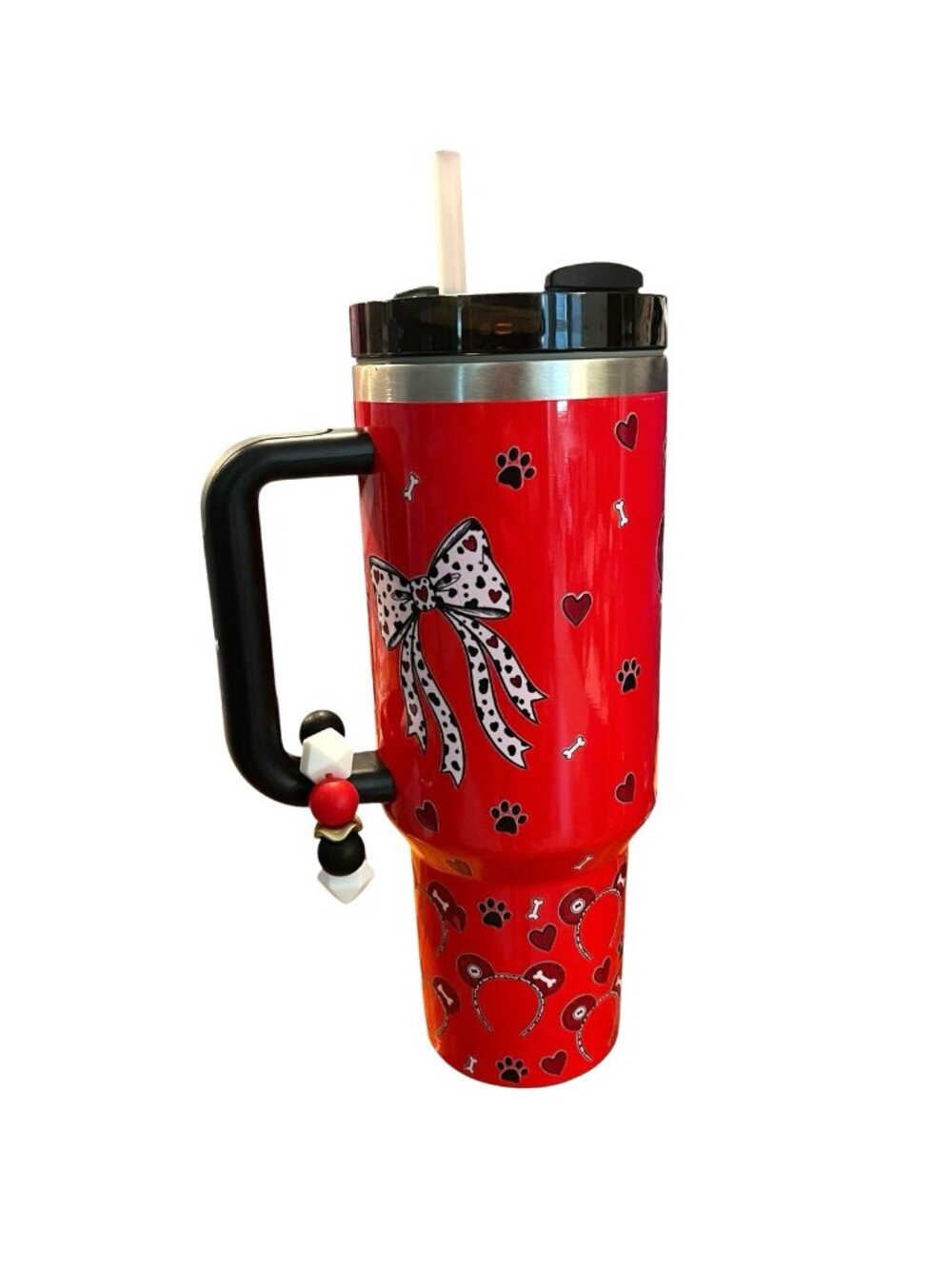 101 Dalmations Stanley Quencher 40 oz Flowstate Red Tumbler Custom Wrap New - Picture 5 of 7